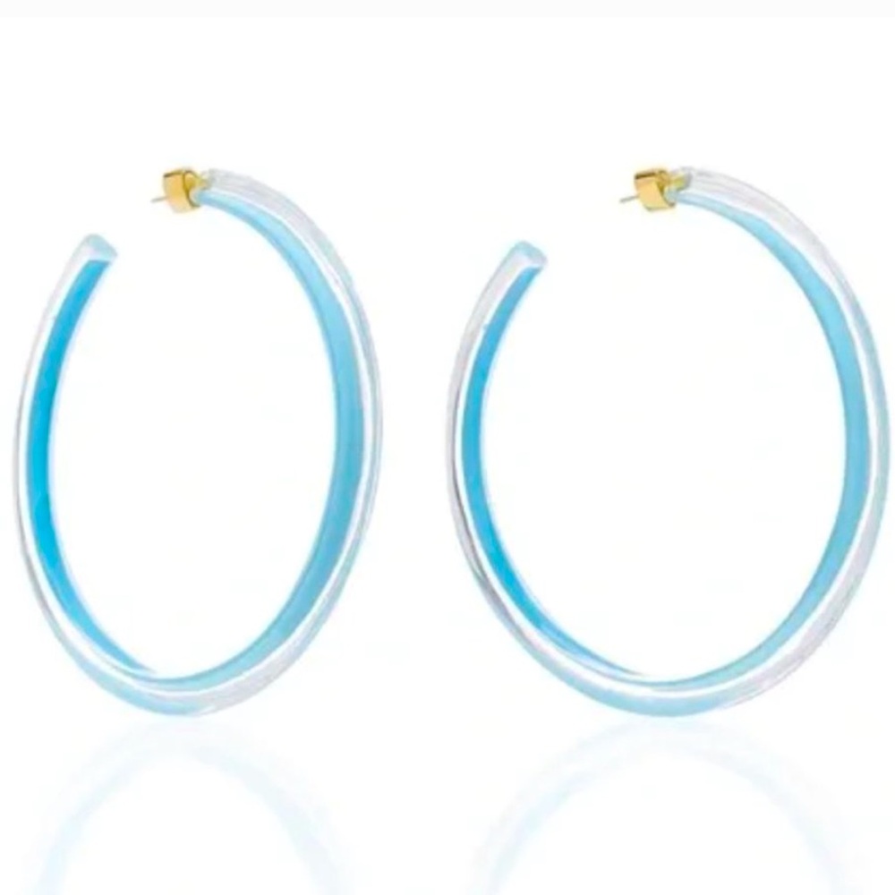 Alison Lou Jelly Hoop Earrings Blue medium